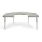 Flash Furniture Commercial Adjustable Height Horseshoe Activity Table with Short Legs in LTGY XU-A6066-HRSE-LTGRY-T-P-GG - alternate 5