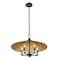 Z-Lite Rialto 5 Light Pendant, Matte Black Outer, Signature Rubbed Brass Inner, 22 In W x 14.5 In H 1953-22MB - alternate 4