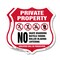 Signmission Private Property Shield Sign No Skateboa, 6 inch X 6 inch, Plastic Sign, 2PK SHI-P-2PACK-6-442 - alternate 1