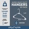 Lifemaster White Plastic Hangers, Lightweight, Durable, Non-Slip, Space-Saving, Grooved, 80PK LMPLCWH80 - alternate 3