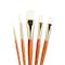 Princeton RealValue Brush Set, White Taklon Bristles, Short Handle Mixed Media Paintbrush, 5-Piece Set, 2PK PR9151 - alternate 2