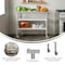 Flash Furniture Rawcliffe SS Work Table 24in. x 48in. w/1.5in. Backsplash, 2 Undershelves and 4 Casters, 2 Locking NH-WT-GU-2448BSP-CAS-GG - alternate 5