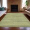 Homeroots 8' X 10' Sage And Ivory Striped Washable Indoor Outdoor Area Rug 631512 - alternate 4