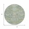 Homeroots 8' Sage And Gold Round Medallion Washable Indoor Outdoor Area Rug 616576 - alternate 3