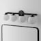 Jonathan Y Modernist Globe 34" 4-Light Metal/Frosted Glass Modern Contemporary LED Vanity, Black JYL3543B - alternate 7