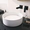 Vigo Anvil Modern White Matte Stone 16 in. L x 16 in. W x 5 in. H Round Vessel Bathroom Sink VG04016 - alternate 2