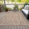 Homeroots 5' X 8' Orange Beige And Copper Striped Washable Indoor Outdoor Area Rug 583457 - alternate 5