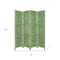 Homeroots 84" Green Rustic Wood Folding Four Panel Screen Room Divider 274882 - alternate 5