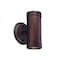 Homeroots Two Light Bronze Cylinder Wall Light 398840 - alternate 1