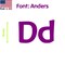 Aacc Self-Adhesive Vinyl Letter: D, Scale: 14 in. Color: Purple Font: Anders by, 4PK AACC-Anders-UD-Purple-I14x4 - alternate 1