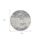Homeroots 8' Gray And Beige Round Abstract Washable Indoor Outdoor Area Rug 599498 - alternate 4