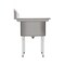 Koolmore 84 in. 18-Gauge 2-Compartment Commercial Sink with Backsplash and 24 in. Dual Drainboards KM-SB182414-24B3 - alternate 4