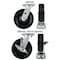 Hyw Products Heavy Duty Caster Set 8in Phenolic Wheels, 2 Swivel & 2 Swivel with Brake, 4PK 40-80S-A1-PH-2,40-80S-A1-PH-TB-2 - alternate 2