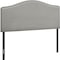 Homeroots Gray Linen Blend Upholstered Arched Full Headboard With Nail Head Trim 490191 - alternate 3