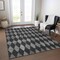 Homeroots 8' X 10' Charcoal Geometric Washable Indoor Outdoor Area Rug 577034 - alternate 3