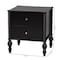 Baxton Studio Callison Spindle Nightstand - 2-Drawer Bedside Table with Turned Accents for Bedroom, Black 271-14736-ZORO - alternate 4