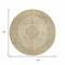 Homeroots 8' Ivory And Beige Round Medallion Washable Indoor Outdoor Area Rug 616468 - alternate 2