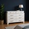 Homeroots 59" White Solid Wood Mirrored Nine Drawer 384055 - alternate 3