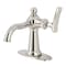 Kingston Brass One-Handle Single-Hole Bathroom Faucet with Deck Plate and Push Pop-Up Drain, Polished Nickel KSD3546TKL - alternate 1