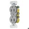 Hubbell Wiring Device-Kellems Straight Blade Receptacle, 5-15R, 15 A, 125V AC, 2 Pole, 3 Wire, Surface Mount, Grounded DR15STGY - alternate 1