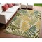 Homeroots 4' X 6' Green Ivory Blue And Yellow Palm Leaf Indoor Outdoor Area Rug 548149 - alternate 6