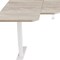 Homeroots 59" Adjustable Light Khaki and White L Shape Standing Desk 528670 - alternate 2