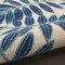 Homeroots 5' Navy Blue And Beige Round Palm Leaf Indoor Outdoor Area Rug 546650 - alternate 2