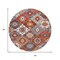 Homeroots 8' Rust Lavender And Ivory Round Southwestern Washable Indoor Outdoor Area Rug 632277 - alternate 3