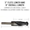 Drill America 21/32" HSS Black & Gold Drill Bit with Reduced 1/2" 3-Flat Shank, Contractor Series KFD3F21/32 - alternate 5