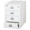 Fireking 4 Drawer, 1 Hr Fire, Vertical, 25" wide for Card Check & Notes Arctic White 4-2536-CAW - alternate 2