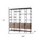 Homeroots 90" Brown Metal and Wood Bookcase 380592 - alternate 4