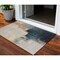 Homeroots 3' X 5' Taupe Black And Blue Abstract Washable Indoor Outdoor Area Rug 603035 - alternate 1