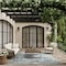 Homeroots 8' X 10' Ivory Sky Blue And Blue Palm Leaf Indoor Outdoor Area Rug 550238 - alternate 5