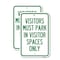 Signmission Visitors Parking Sign Visitors Must Park in Visitor Spa, 18'' X 24'', Heavy Gauge Aluminum, 2PK A-1824-2PACK-22720 - alternate 1