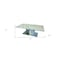 Homeroots 51" White And Silver Genuine Marble And Stainless Steel Pedestal Coffee Table 554309 - alternate 2