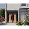 Vdomdoors Front Exterior Prehung Aluminum Double Doors Ronex1077 Teak 2 Sidelights and Top Transom Mirrored RONEX1077DEXD-OAK-W14+72+14xH96+12-LH-I - alternate 2