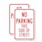 Signmission No Parking This Side Of Street, 18'' X 24'' 2 Signs, Heavy Gauge Aluminum, 2PK A-1824-2PACK-25003 - alternate 1