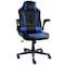 Elama High Back Adjustable Faux Leather Gaming Chair in Black and Blue ELM-F-013 - alternate 1