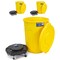 Magnum Tool Yellow 32 Gallon Trash Can Set (Trash Can, Quiet Dolly, and Reinforced Lid) (3 Set) CMTC-CLD0-32Y03 - alternate 1