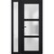 Vdomdoors Front Exterior Prehung FiberGlass Door Frosted Glass / Manux 8552 Matte Black / Sidelight Exterior MANUX8552EXD-BLK-W36+12 x H80-RH - alternate 3