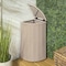 Happimess Chloe 15.56-Gallon All-Weather Wicker/Metal Corner Hideaway Outdoor Trash Can, Light Pink/White HPM1200D - alternate 4