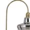 Homeroots 61" Brass Adjustable Arc Floor Lamp With Antiqued Brass Mirrored Glass Novelty Shade 526292 - alternate 4