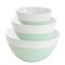 Martha Stewart 3 Piece Stoneware Duo-Tone Nesting Bowl Set in Mint and White 97381.03 - alternate 2