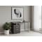 Homeroots 47" Gray and Silver Computer Desk With Three Drawers 333524 - alternate 3