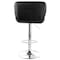 Elama 2 Piece Adjustable Faux Leather Tufted Bar Stool in Black with Chrome Base ELM-791-BLK - alternate 7