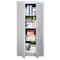 Sandusky Lee Shelving Storage Cabinet, 72 in H, 30 in W, 18 in D, Swing, Keyed, Gray, 3 Shelves, 0 Drawers VF31301872-05 - alternate 2