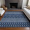 Homeroots 5' X 8' Navy Blue And Denim Blue Tribal Washable Indoor Outdoor Area Rug 582573 - alternate 5