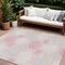 Homeroots 8' X 10' Pink Gray And Ivory Geometric Washable Indoor Outdoor Area Rug 593615 - alternate 1