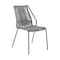 Homeroots Set of Two 22" Gray Metal Outdoor Dining Chair, 2PK 490253 - alternate 2