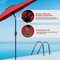 Simple Deluxe 9ft Outdoor Market Table Patio Umbrella w/ Button Tilt, Crank and 8 Sturdy Ribs for Garden, Red, 2PK LGBRLA9REDX2 - alternate 2